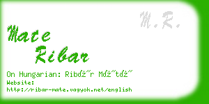 mate ribar business card